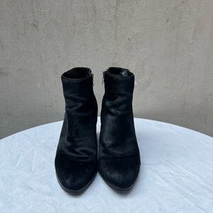 Alexander Wang black pony hair ankle boots